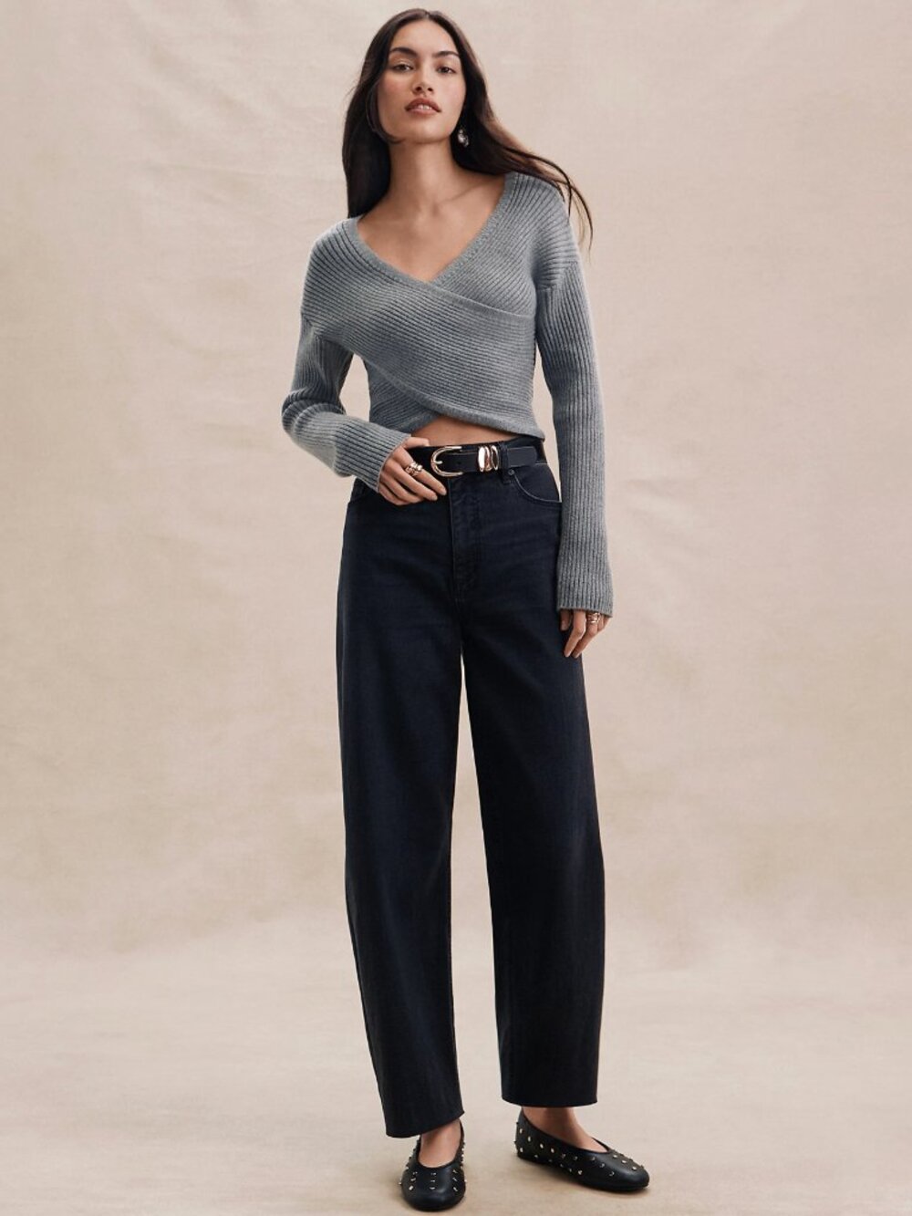 Loft NWT High Rise Barrel Jeans size 27/4 - Picture 13 of 13
